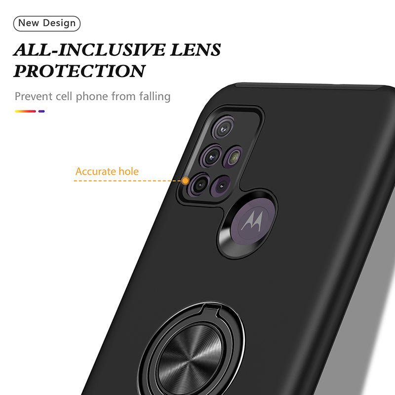 Générique, Etui Armor robuste et protecteur Moto G10 / G30 et support d'anneau - Noir