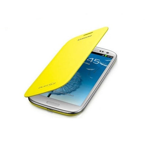 Samsung, Etui Flip Cover Samsung GENUINE pour Samsung Galaxy S3 III i9300 Jaune