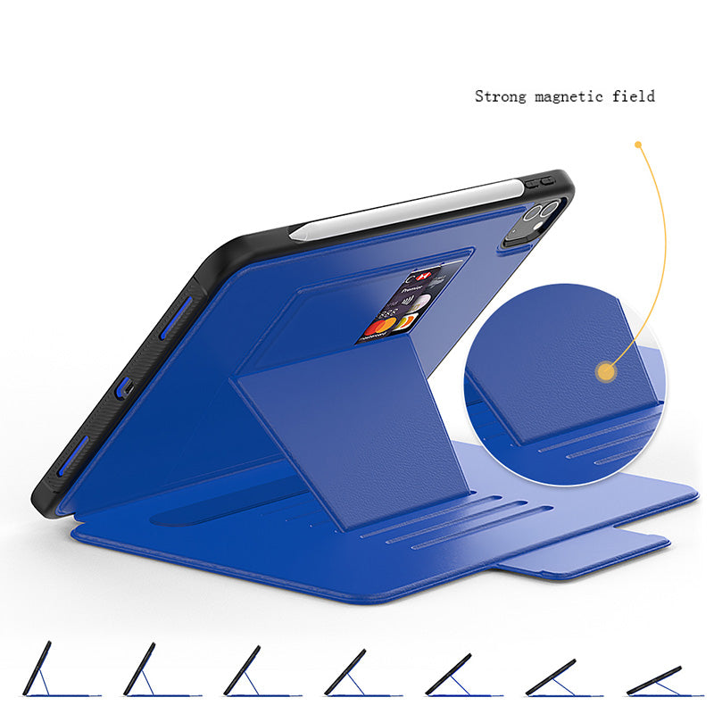 Générique, Etui Folio en cuir synthétique pour iPad Pro 11 & Air 5 & 4 avec Kickstand - Bleu