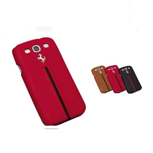 CG Mobile, Etui arrière en cuir officiel Ferrari California Samsung Galaxy S3 III Rouge