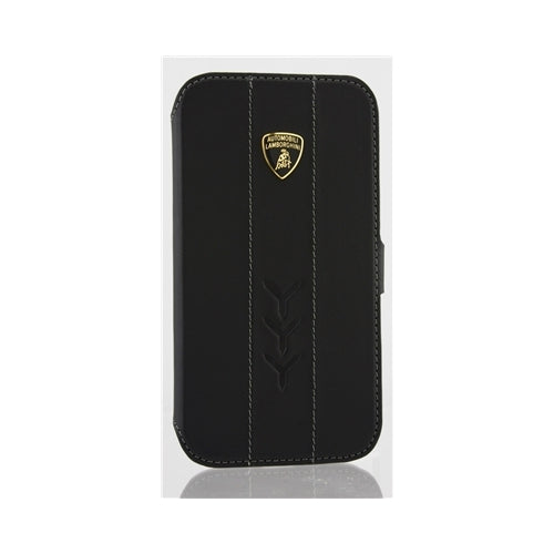 iMobo, Etui cuir Lamborghini véritable Samsung Galaxy S 4 IV S4 GT-i9500 Noir