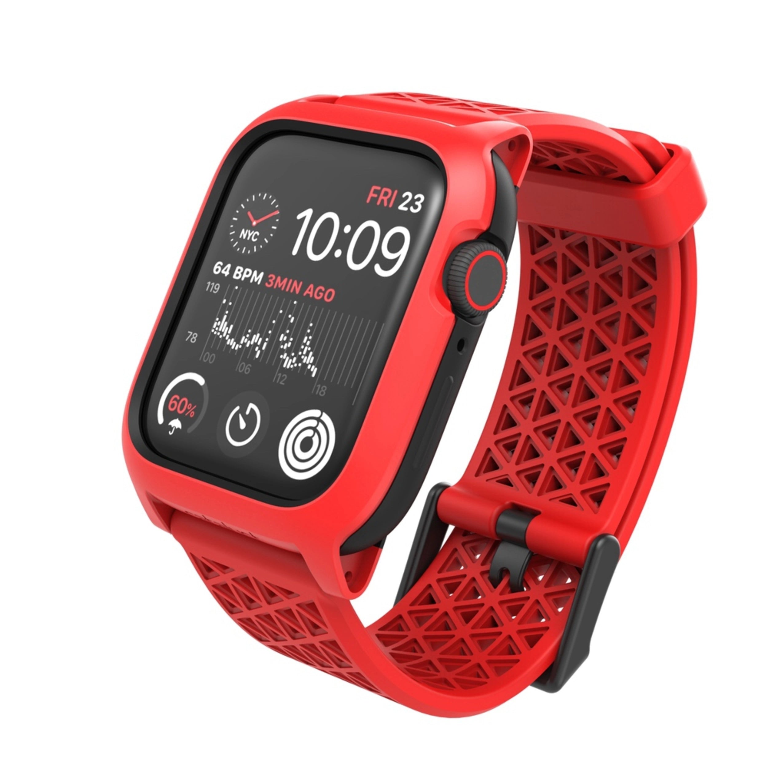 Catalyseur, Étui de protection contre les chocs Catalyst pour Apple Watch Series SE/6/5/4 44 mm - V2 Rouge