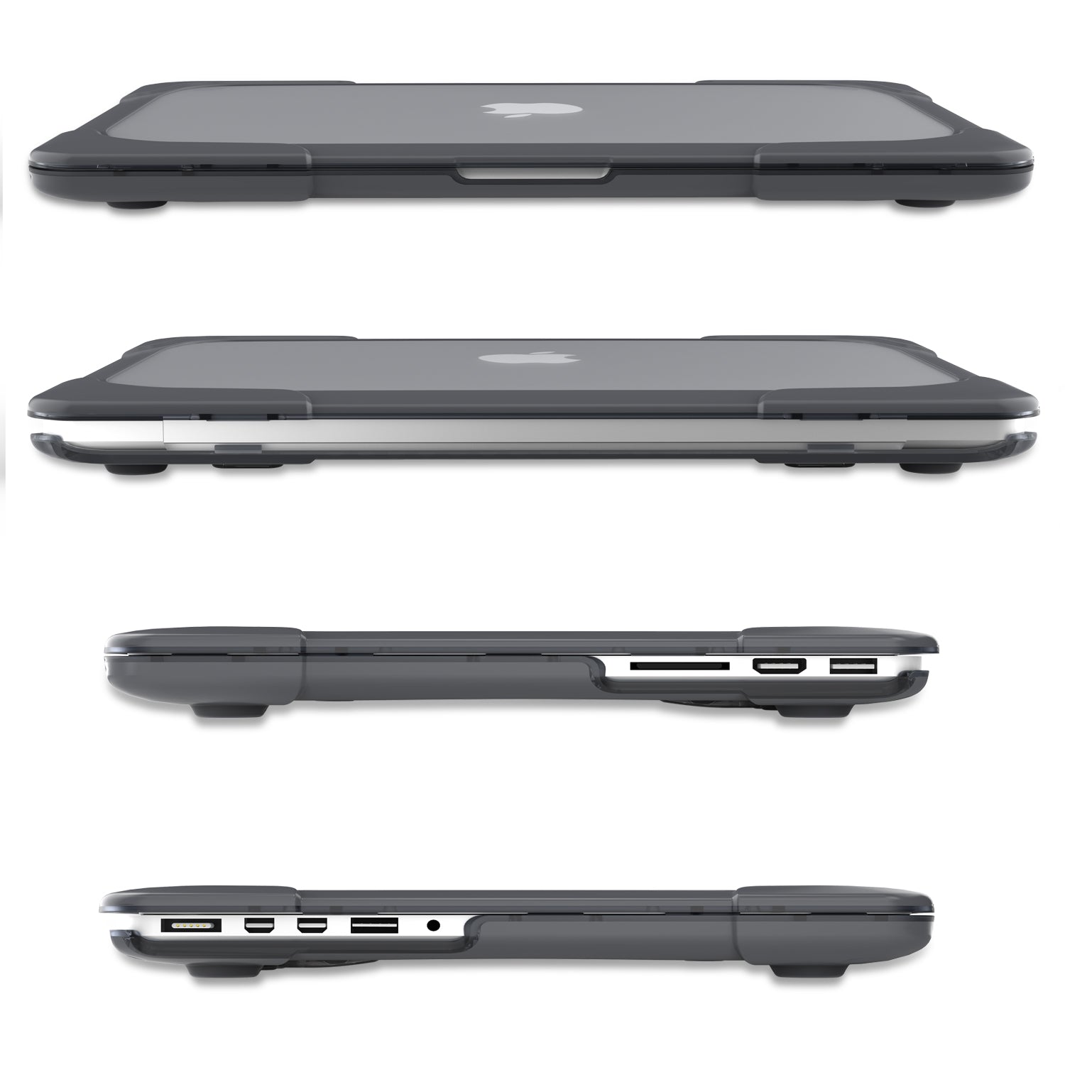 Générique, Étui robuste et protecteur pour Macbook Retina 15 (2012-2015) - Gris clair