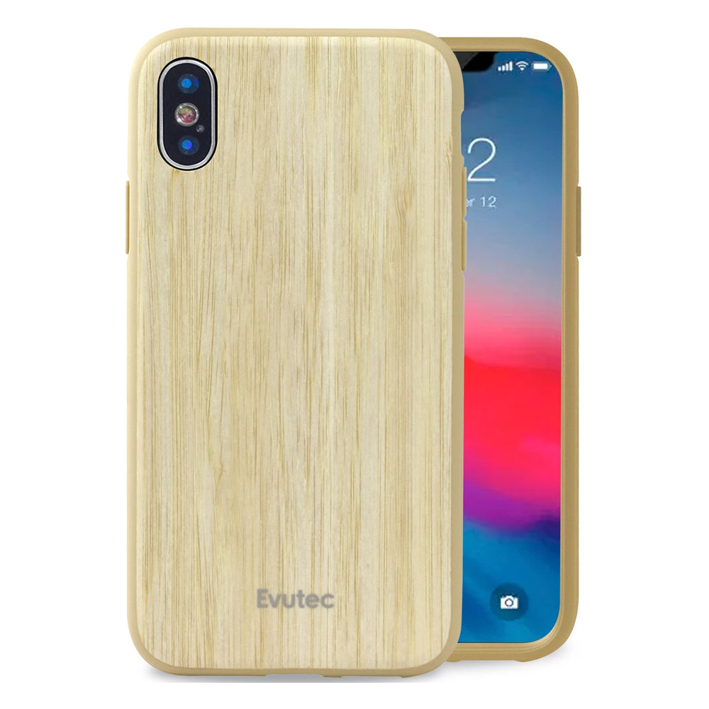 Evutec, Evutec Coque en bois pour iPhone X/XS avec support de ventilation AFIX - Bambou