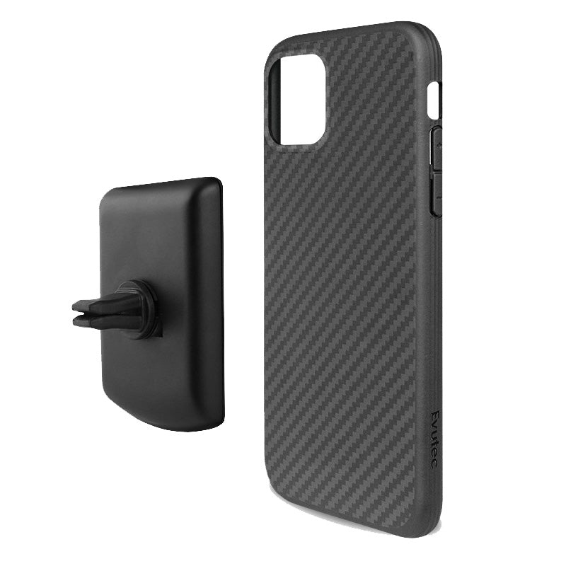 Evutec, Evutec Slim Rugged Case avec Vent Mount AFIX+ pour iPhone 11 Pro Max - Carbon Fibre