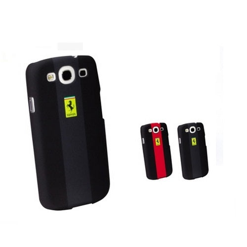 CG Mobile, Ferrari Rubber Touch Case officiel pour Samsung Galaxy S3 III - Noir