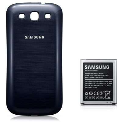 Samsung, GENUINE Samsung Galaxy S III 3 S3 GT-i9300 3000mAh Extended Battery Blue Cover