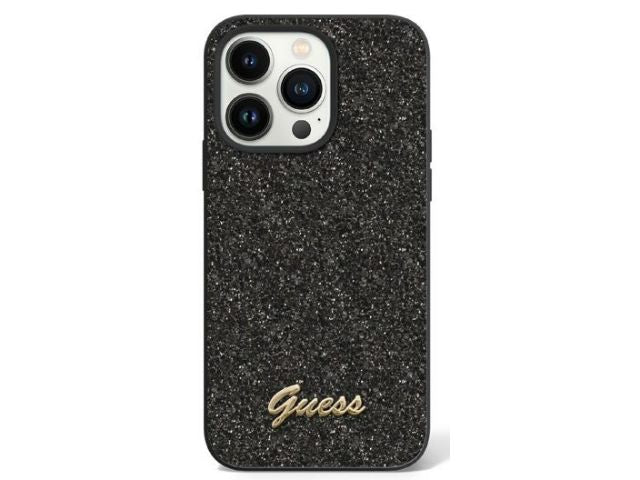 Devinez, GUESS Étui protecteur Glitter Flakes iPhone 14 Pro 6.1 - Noir