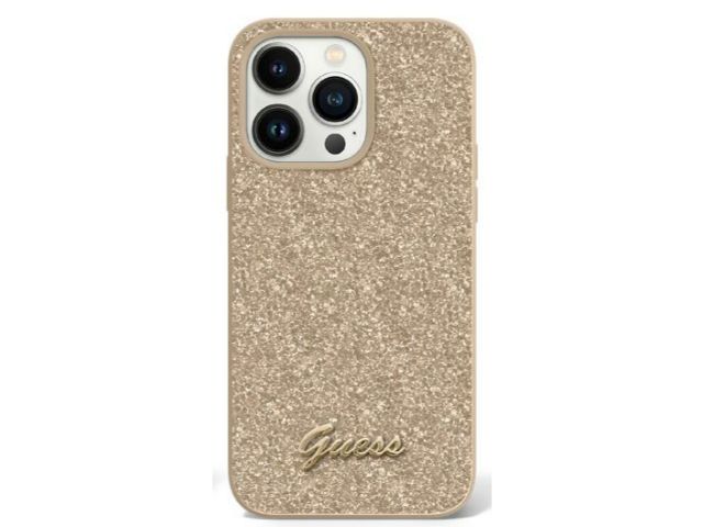 Devinez, GUESS Étui protecteur paillettes iPhone 14 Standard 6.1 - Or