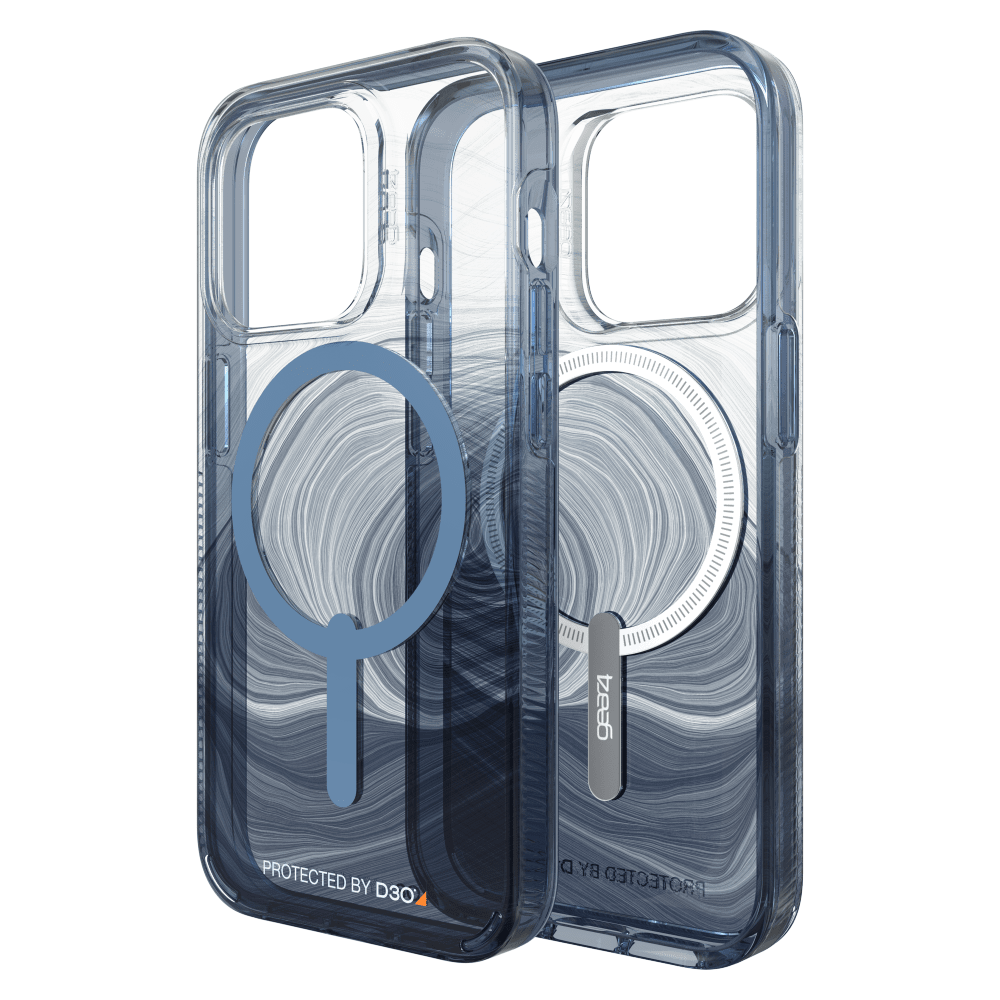 Gear4, Gear4 Milan Coque Snap MagSafe pour Apple iPhone 14 Pro Blue Swirl