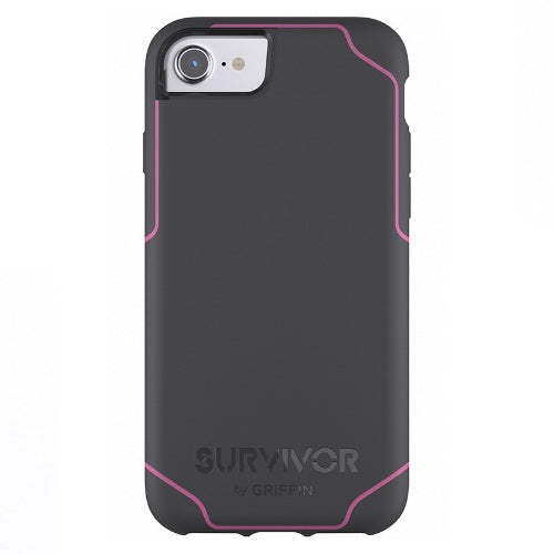 Griffon, Griffin Survivor Strong Case iPhone SE 3rd / 2nd / 8 / 7 / 6 / 6S - Grey / Pink BONUS Screen Protector !!!!