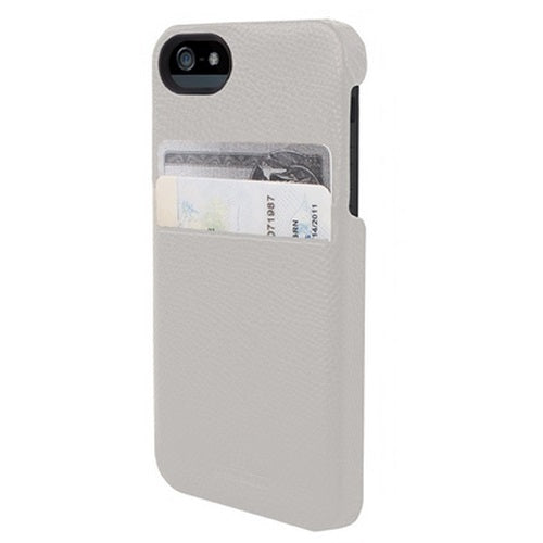 Hexagone, HEX SOLO Etui portefeuille en cuir véritable pour iPhone 5 Torino Blanc