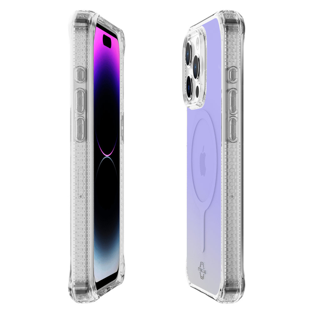 Itskins, ITSKINS Hybrid_R Iridescent MagSafe Case pour Apple iPhone 15 Plus / iPhone 14 Plus Violet irisé