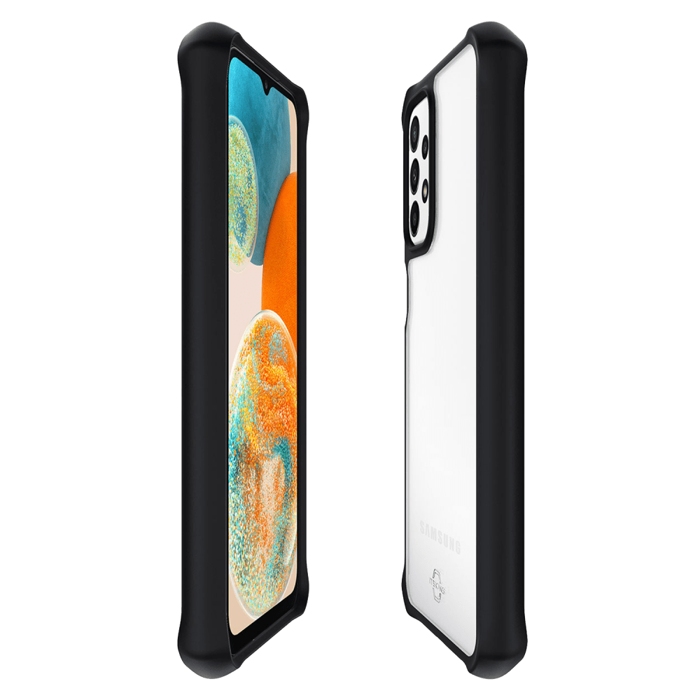 Itskins, ITSKINS Hybrid_R Solid Case pour Samsung Galaxy A23 5G UW Noir et Transparent