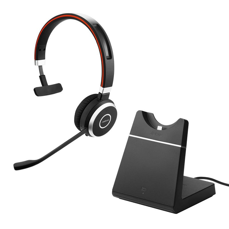 Jabra, Jabra Evolve 65 SE UC Mono avec support de charge - Noir