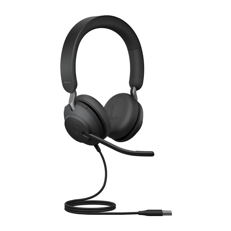 Jabra, Jabra Evolve2 40 USB-A UC Stereo Headset - Noir