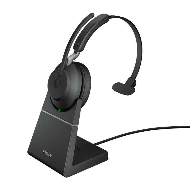 Jabra, Jabra Evolve2 65 USB-C UC Mono avec support de chargement Casque - Noir