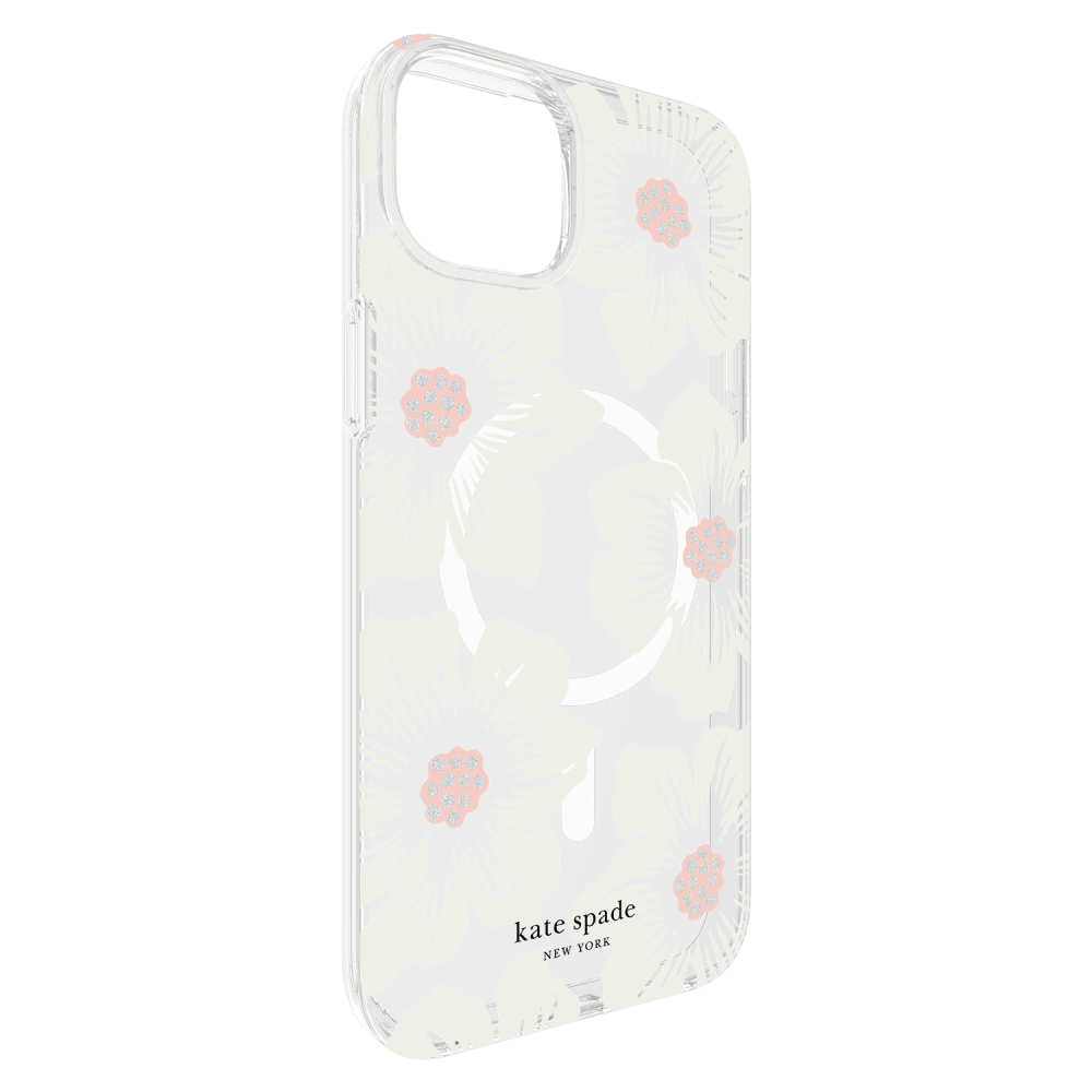 Kate Spade, Kate Spade New York étui protecteur MagSafe pour Apple iPhone 15 Plus Hollyhock Cream