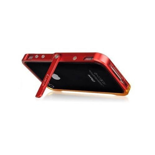 Luxa 2, LUXA2 Alum Armor suits Apple iPhone 4 / 4S Stand Case LLHA0074-B - Rouge / Or