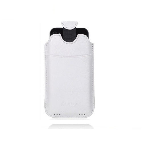 Luxa 2, Luxa 2 PH5 Card Leather Sleeve Case pour Apple iPhone 4 / 4S White