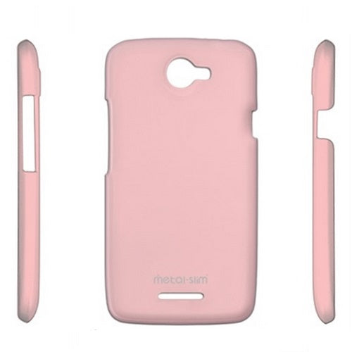 Métal-Slim, Metal-Slim HTC One X / XL Coque en plastique dur avec revêtement UV - Rose