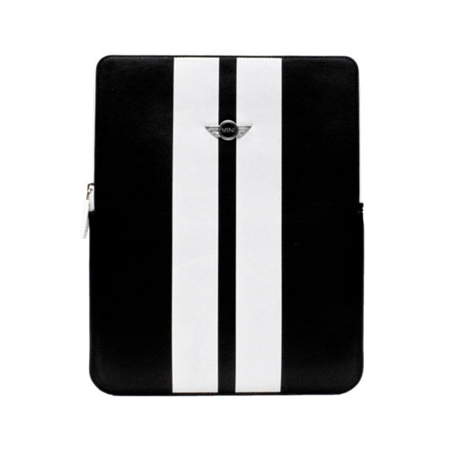 CG Mobile, Mini Cooper Stripes Leather Sleeve Case for All Apple iPad Black White