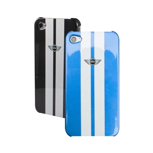 Mini Cooper, Mini Cooper Stripes Metallic Hard Case iPhone 4 / 4S Bleu