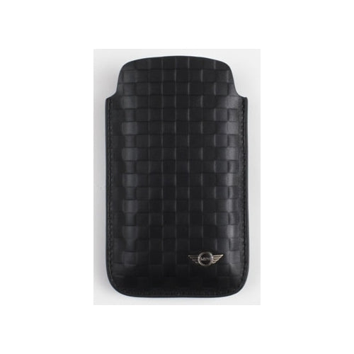 CG Mobile, Mini Cooper iPhone 4 / 4S Chequered Leather Sleeve Case Noir