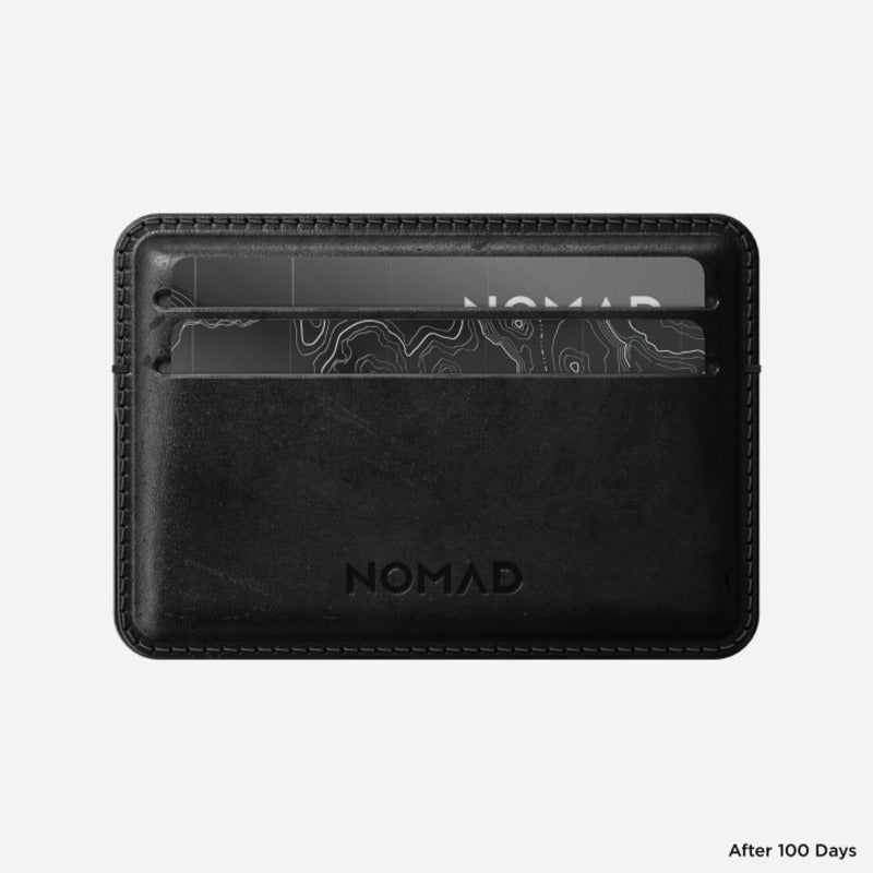 Nomade, Nomad Card Wallet Cuir Horween - Noir