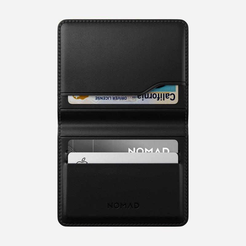 Nomade, Nomad Card Wallet Plus Horween Leather - Noir