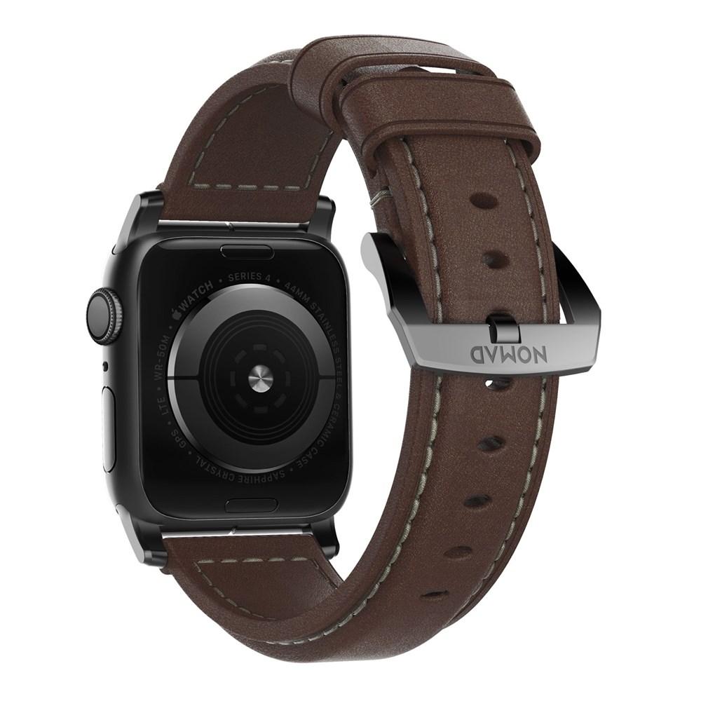 Nomade, Nomad Horween Leather Traditional Strap pour Apple Watch 42 / 44 / 45 /49mm- BROWN