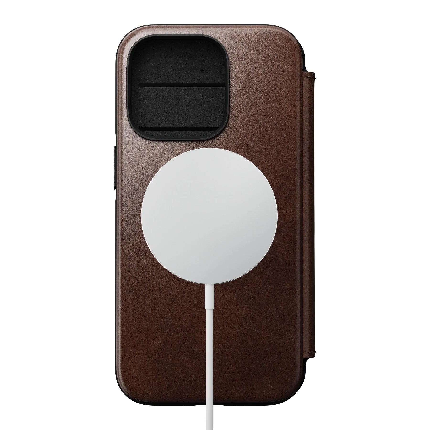 Nomade, Nomad Modern Horween Leather Folio Case iPhone 14 Pro Max - Marron