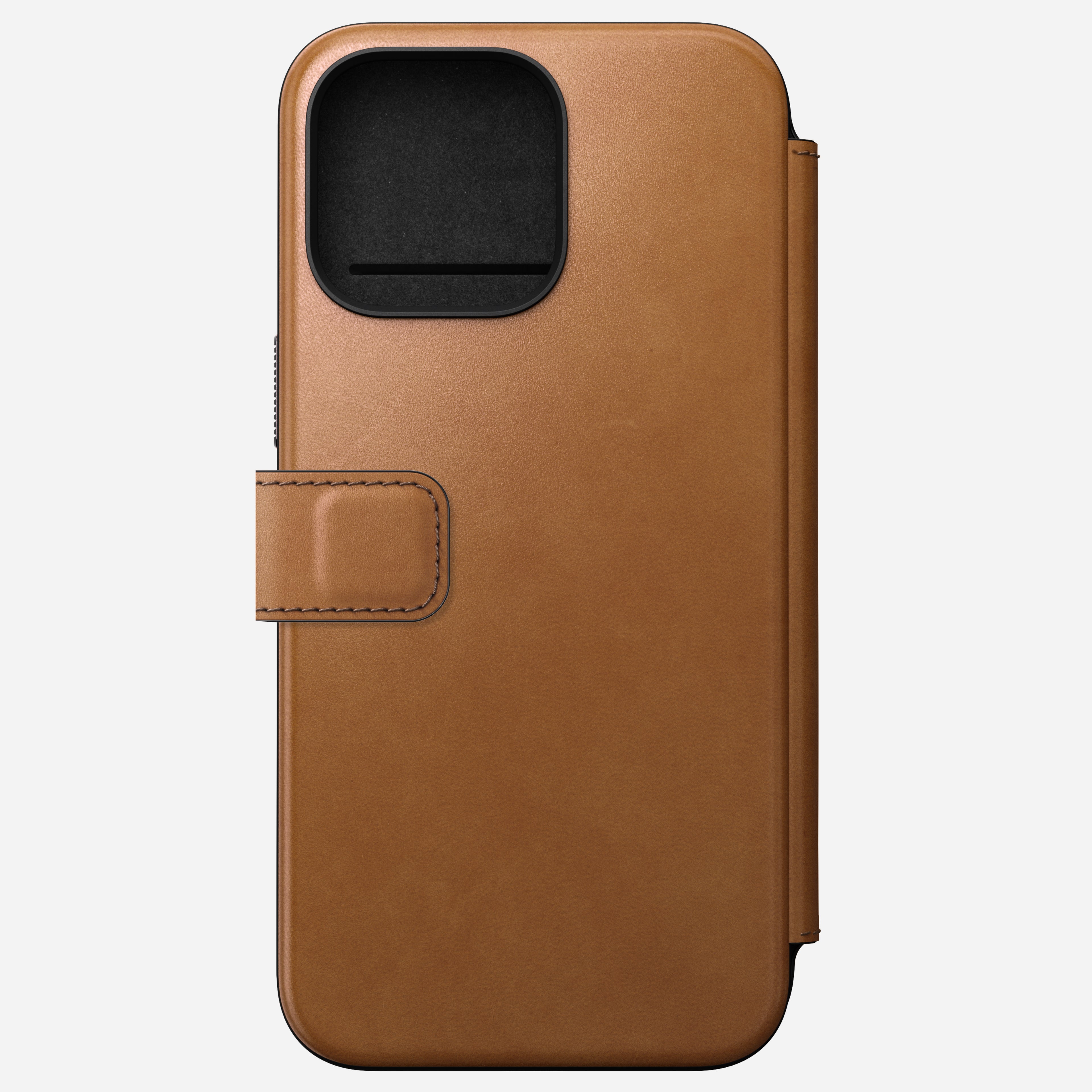 Nomade, Nomad Modern Leather Folio Case iPhone 15 Pro - Tan Brown