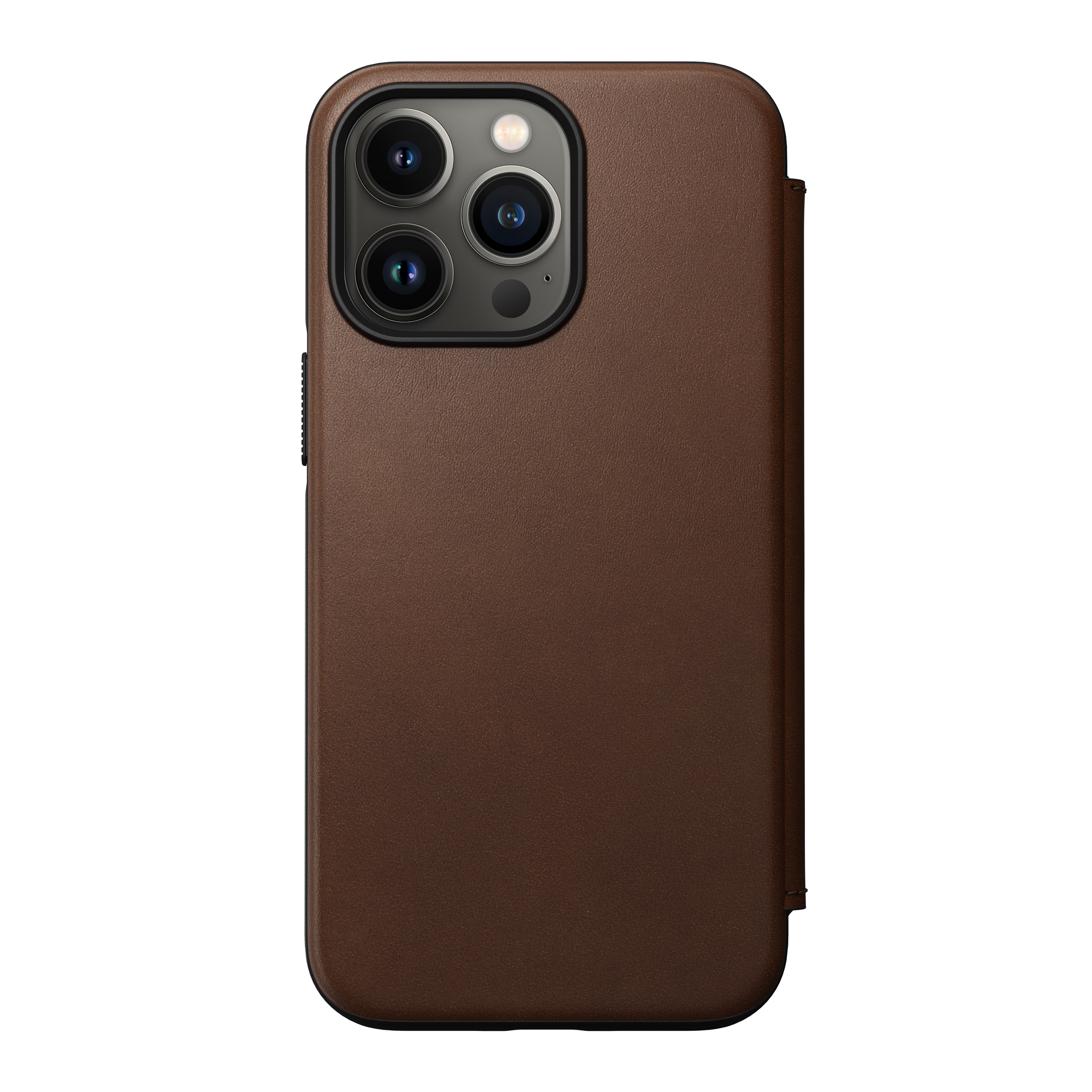 Nomade, Nomad Modern Leather Folio w/ MagSafe pour iPhone 13 Pro - RUSTIC BROWN