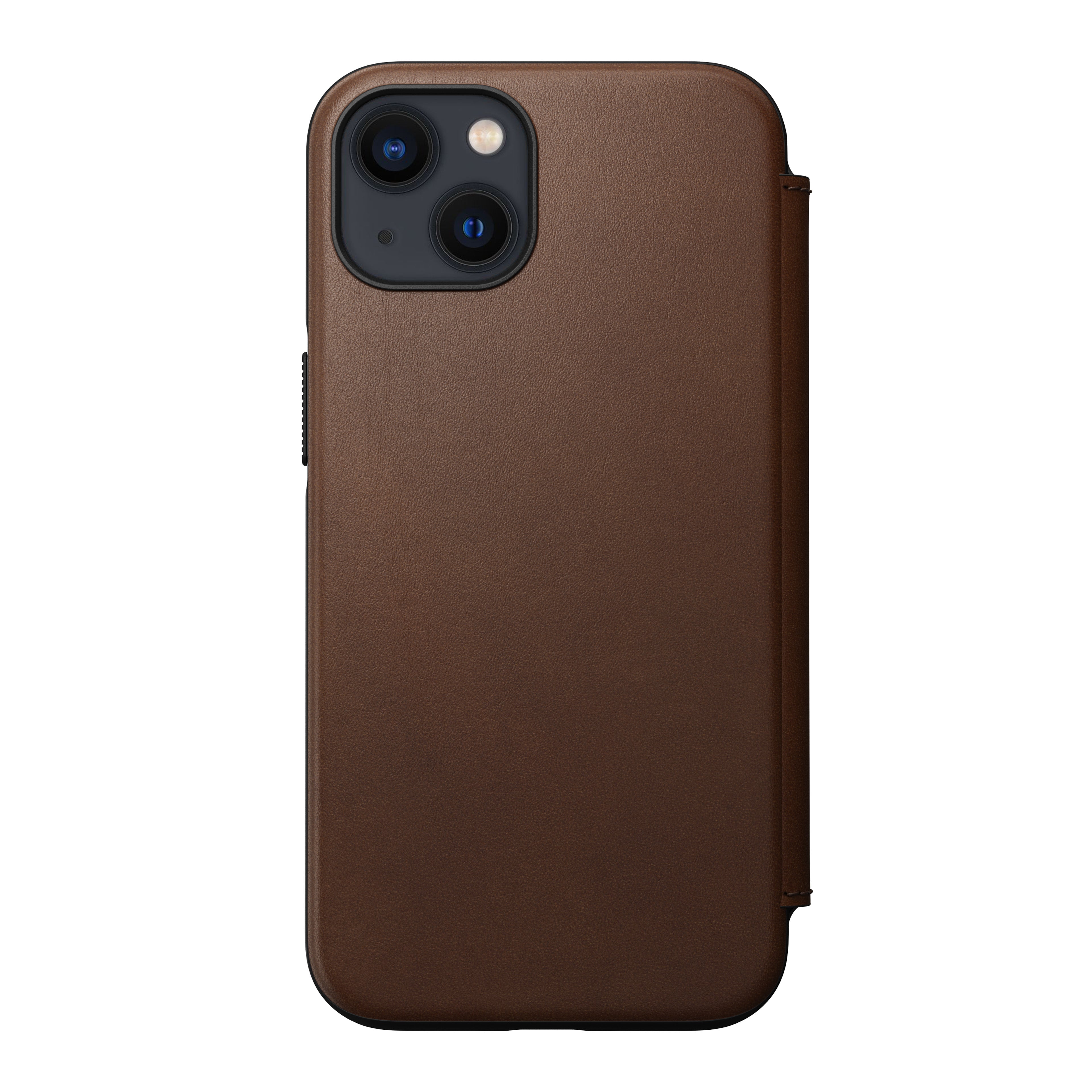 Nomade, Nomad Modern Leather Folio w/ MagSafe pour iPhone 13 - RUSTIC BROWN