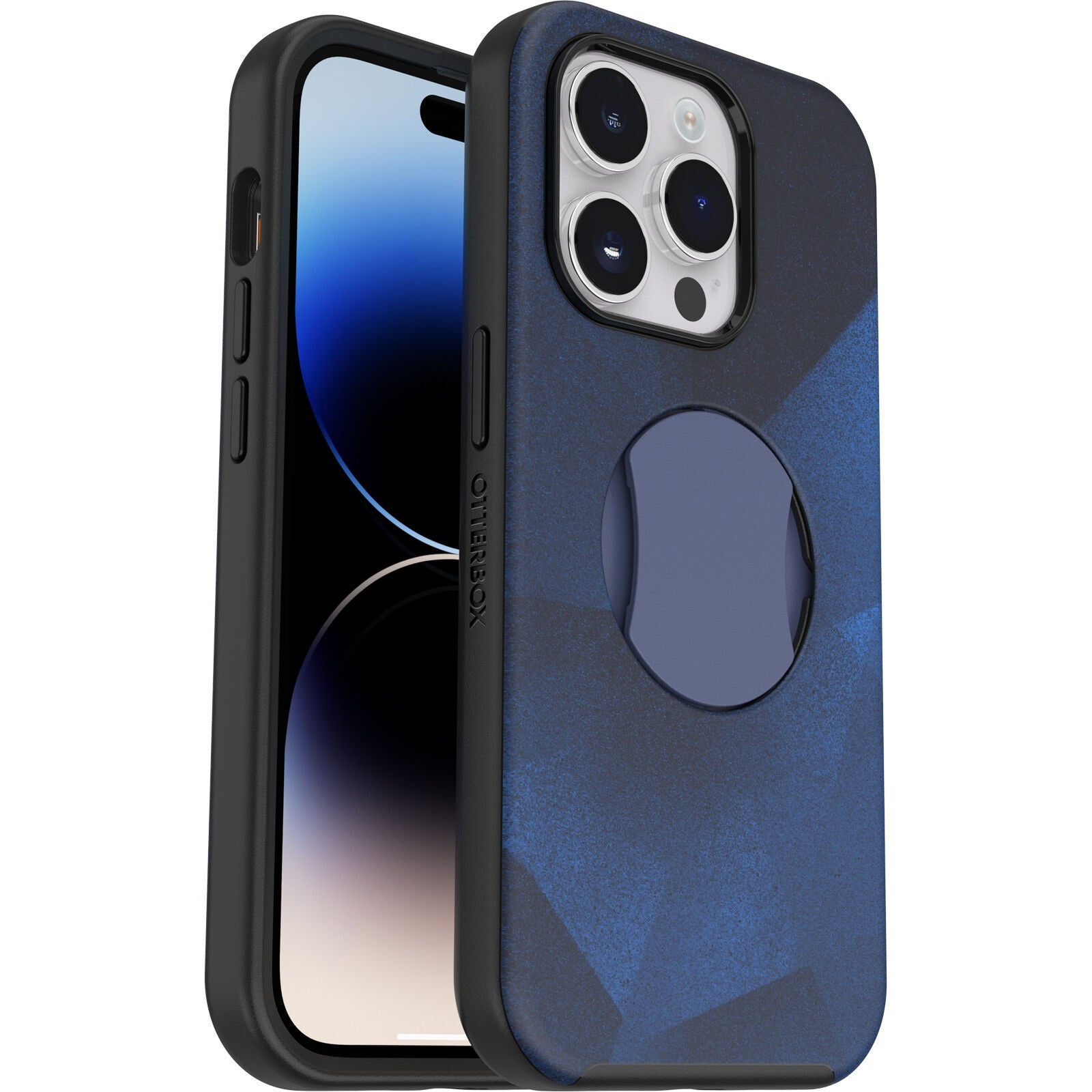 OtterBox, OtterGrip Symmetry Case avec MagSafe iPhone 14 Pro 6.1 pouces - Blue Storm