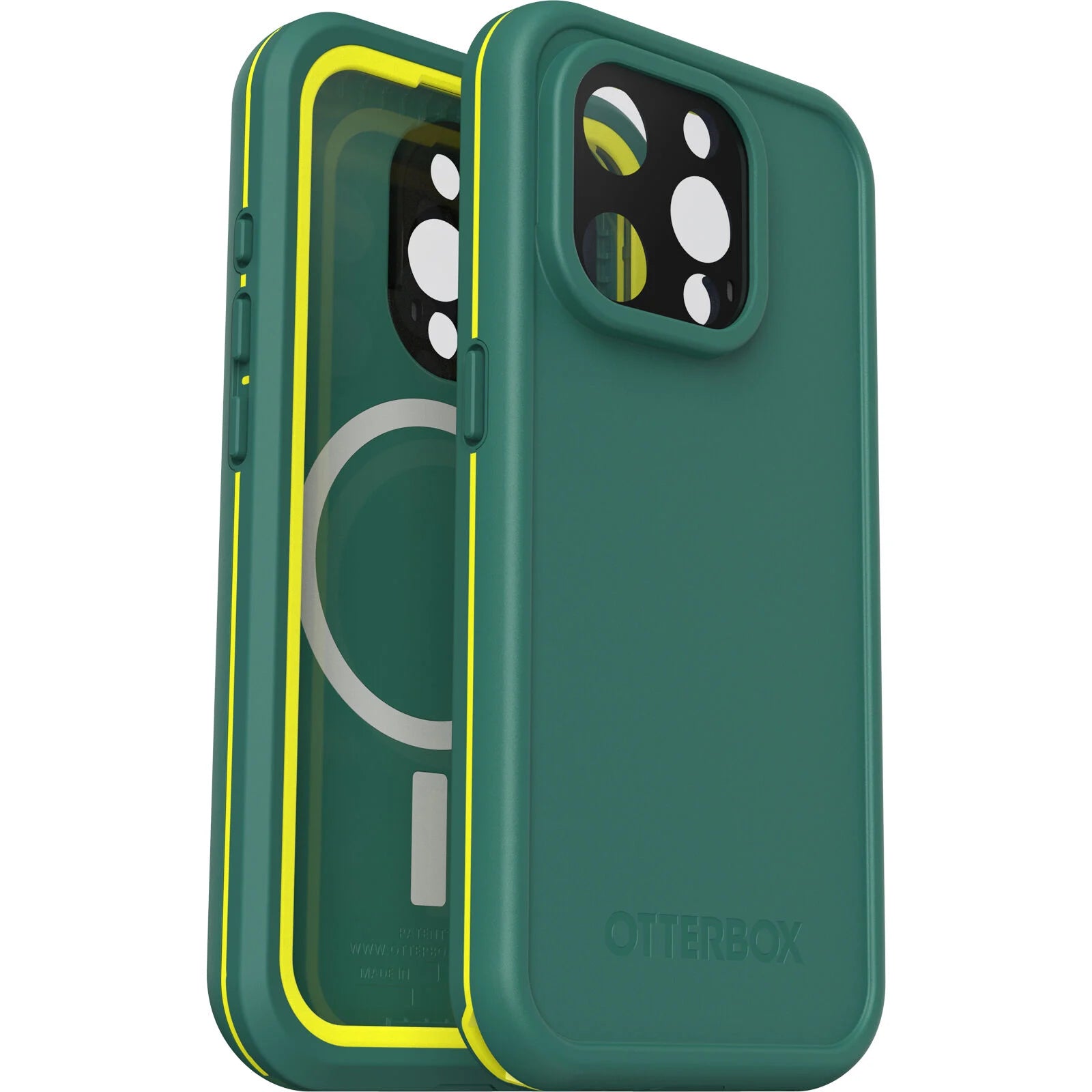 OtterBox, Otterbox (Lifeproof) FRE Waterproof Case & MagSafe iPhone 15 Pro 6.1 - Vert Pin