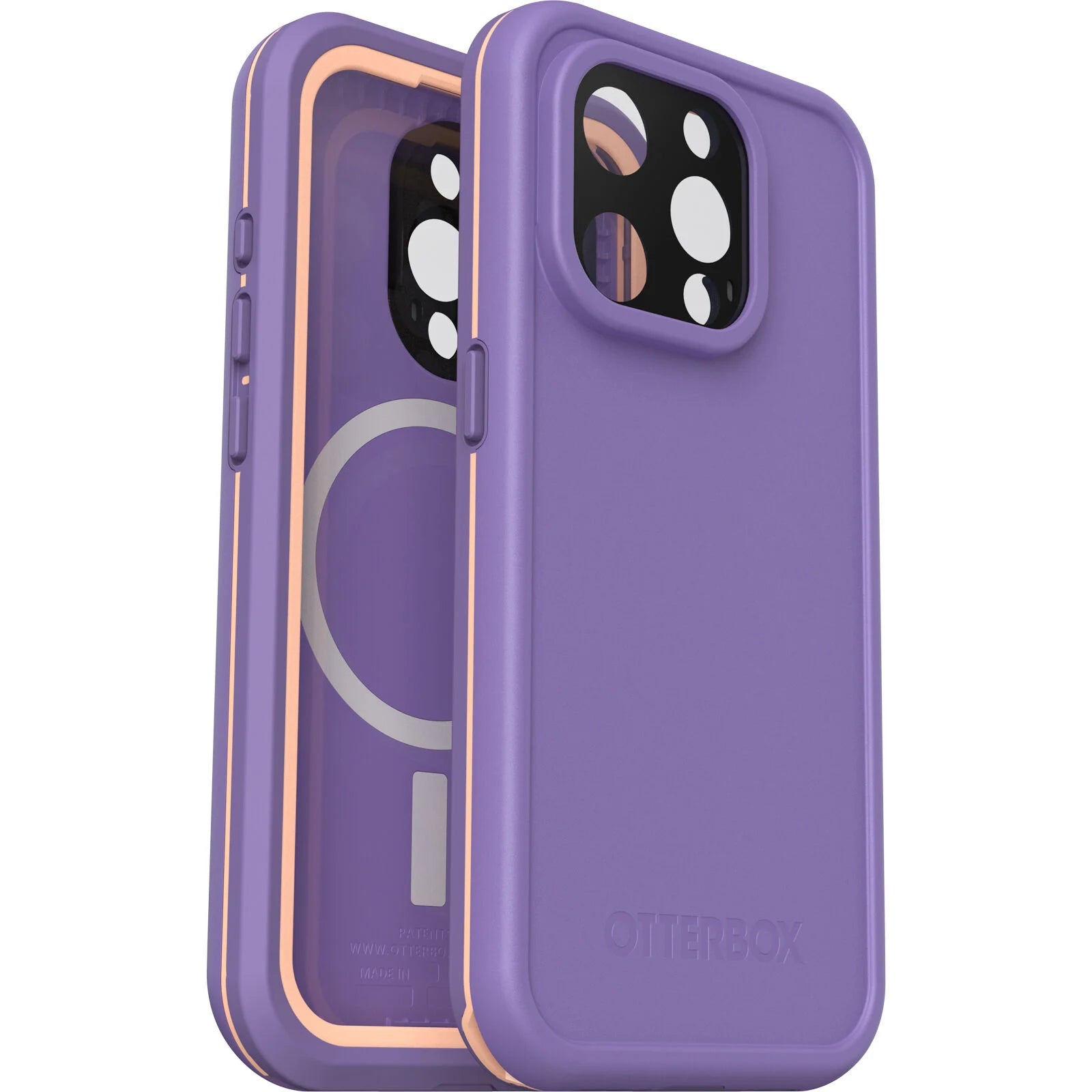 OtterBox, Otterbox (Lifeproof) FRE Waterproof Case & MagSafe iPhone 15 Pro 6.1 - Violet prune