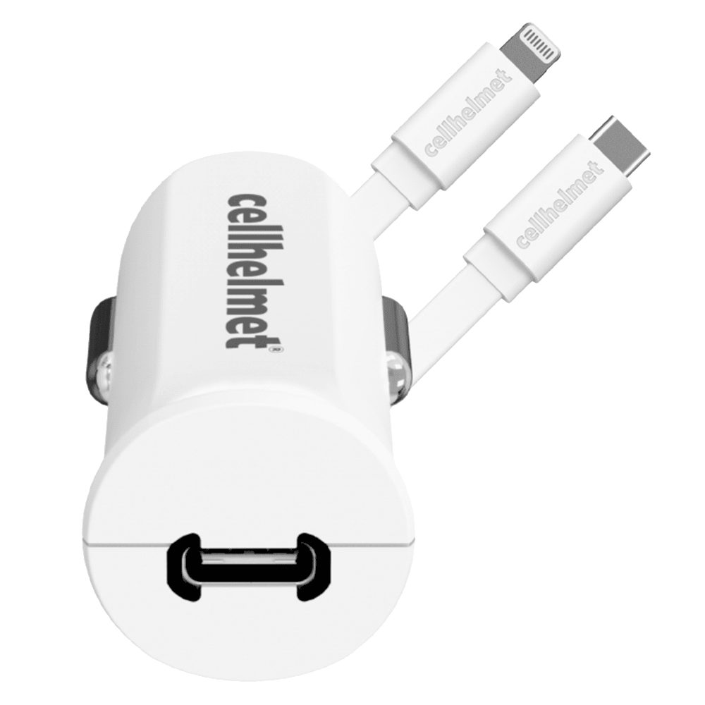 Cellhelmet, PD USB C Car Charger 20W et USB C to Apple Lightning Cable 3ft