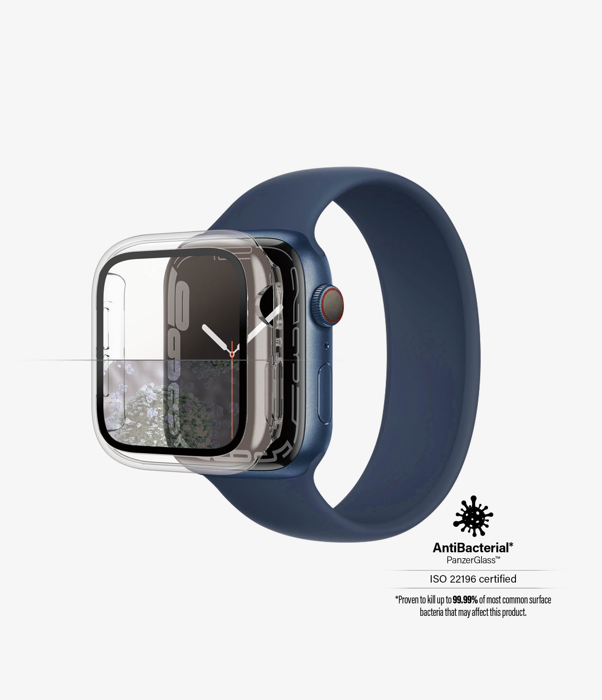 PanzerGlass, Panzer Glass Full Body Protection pour Apple Watch 7 45mm - Clair