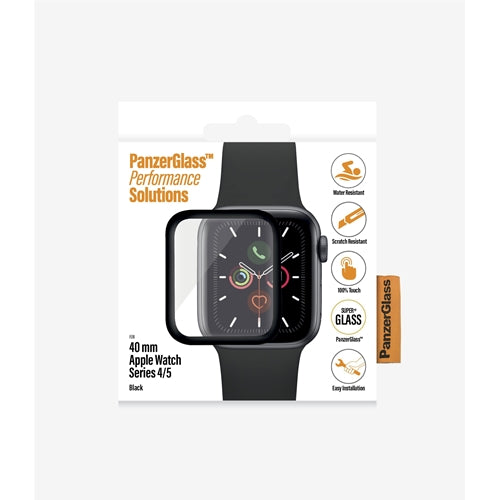 PanzerGlass, Panzer Glass Verre trempé pour Apple Watch 4 / 5 / 6 / SE 40mm Noir Clair