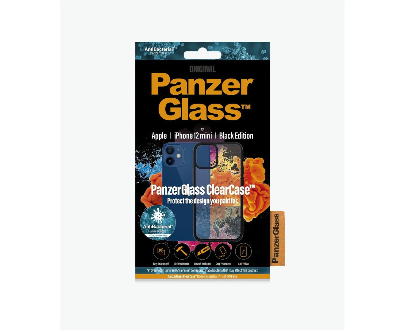 PanzerGlass, PanzerGlass ClearCase Apple iPhone 12 Mini - Clair / Noir