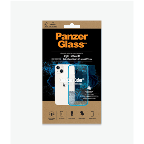 PanzerGlass, PanzerGlass ClearCaseColor Apple iPhone 13 Standard - Bondi Blue