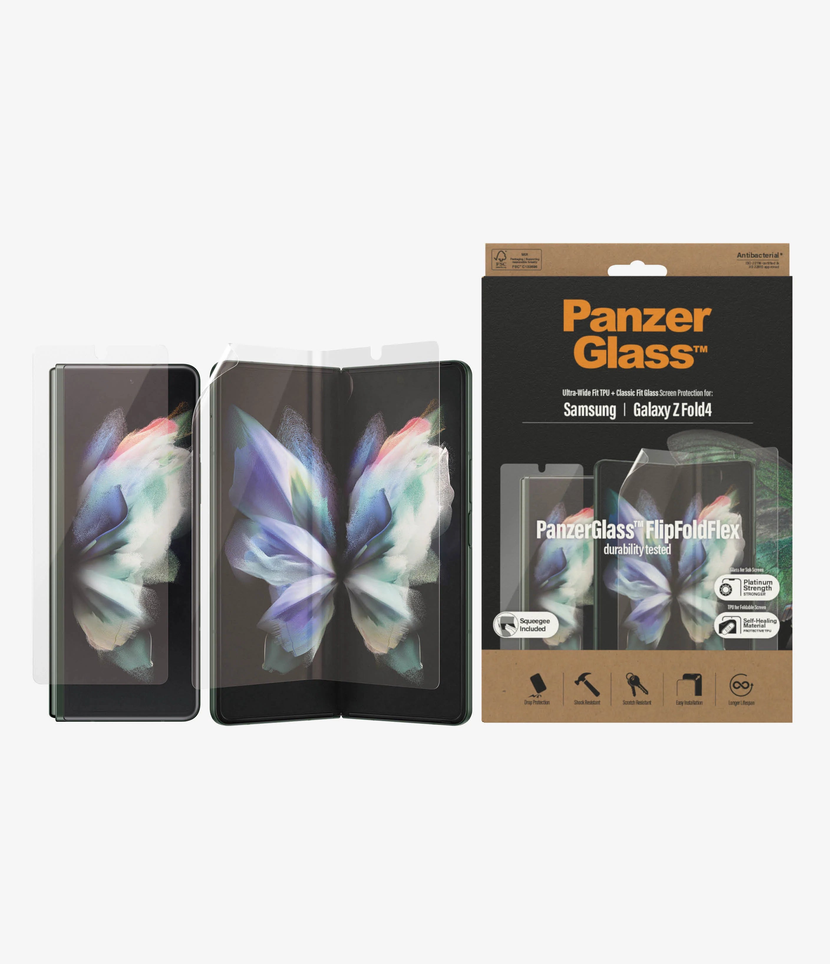 PanzerGlass, PanzerGlass Film TPU Protection d'écran Résistance aux rayures Samsung Z Fold 5 / Z Fold 4 Transparent