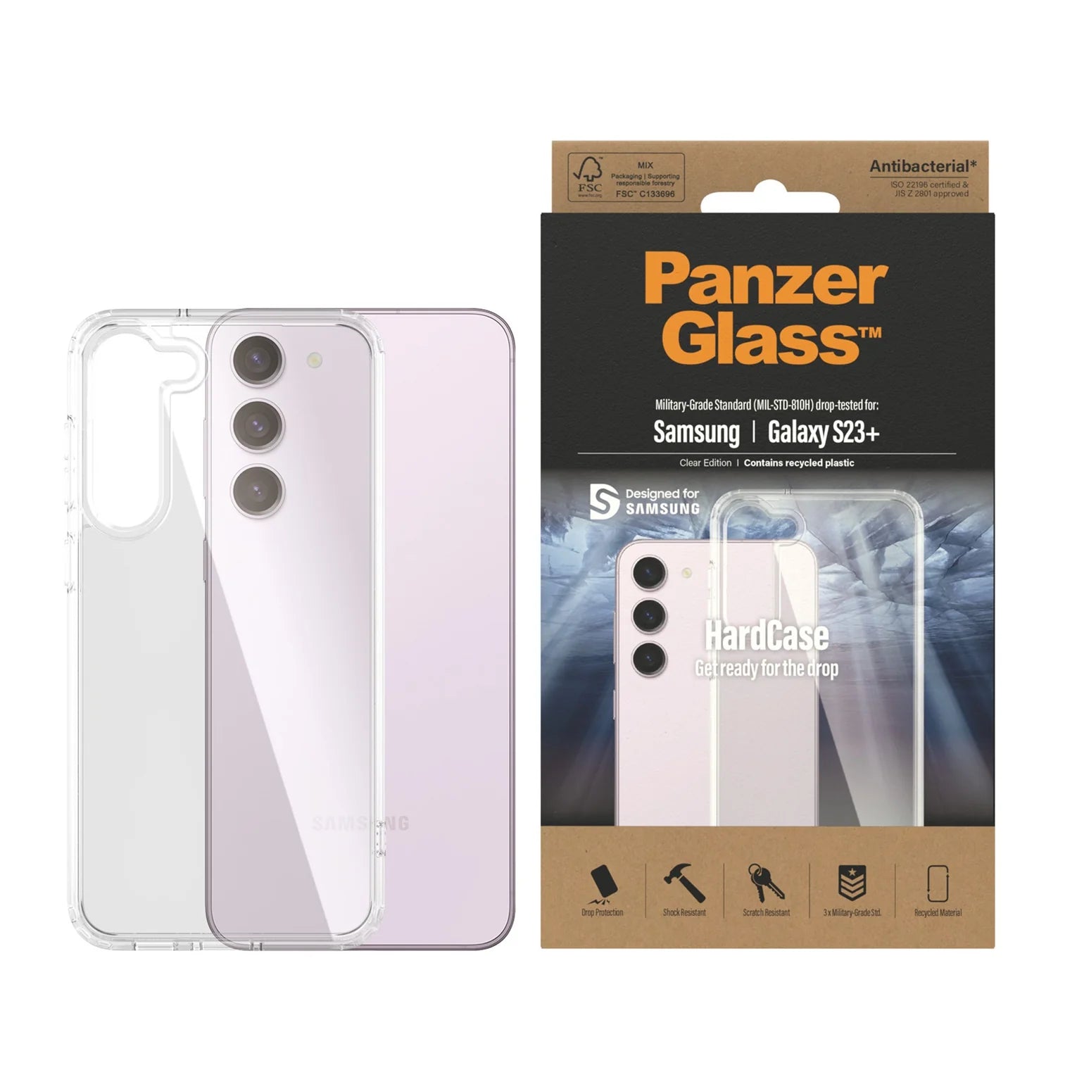 PanzerGlass, PanzerGlass HardCase Samsung S23 Plus - Clair