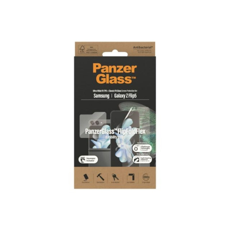 PanzerGlass, PanzerGlass Protège-écran en verre et TPU pour Samsung Galaxy Z Flip 5 - Clair