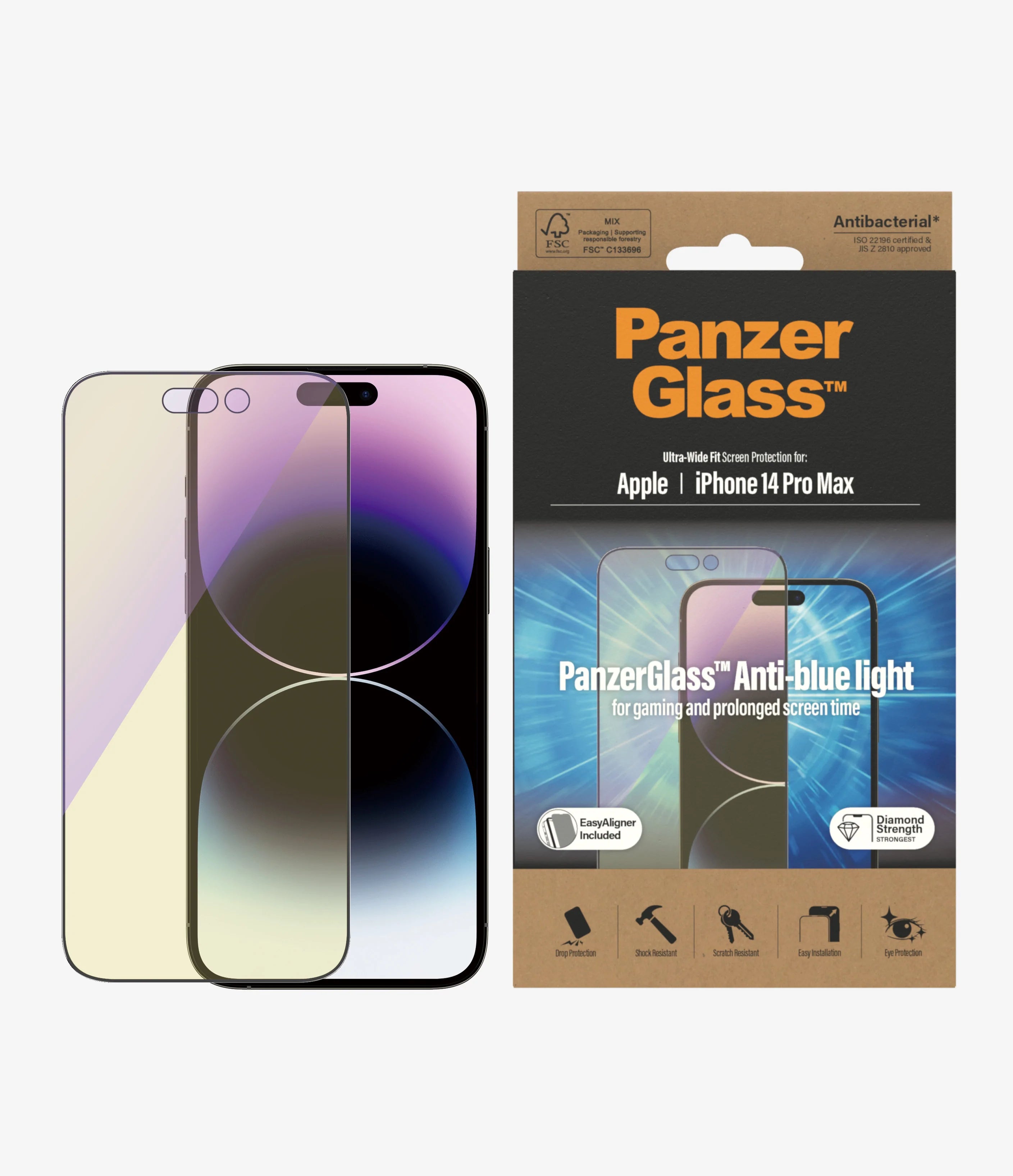 PanzerGlass, PanzerGlass Screen Guard Anti Bluelight iPhone 14 Pro Max 6.7