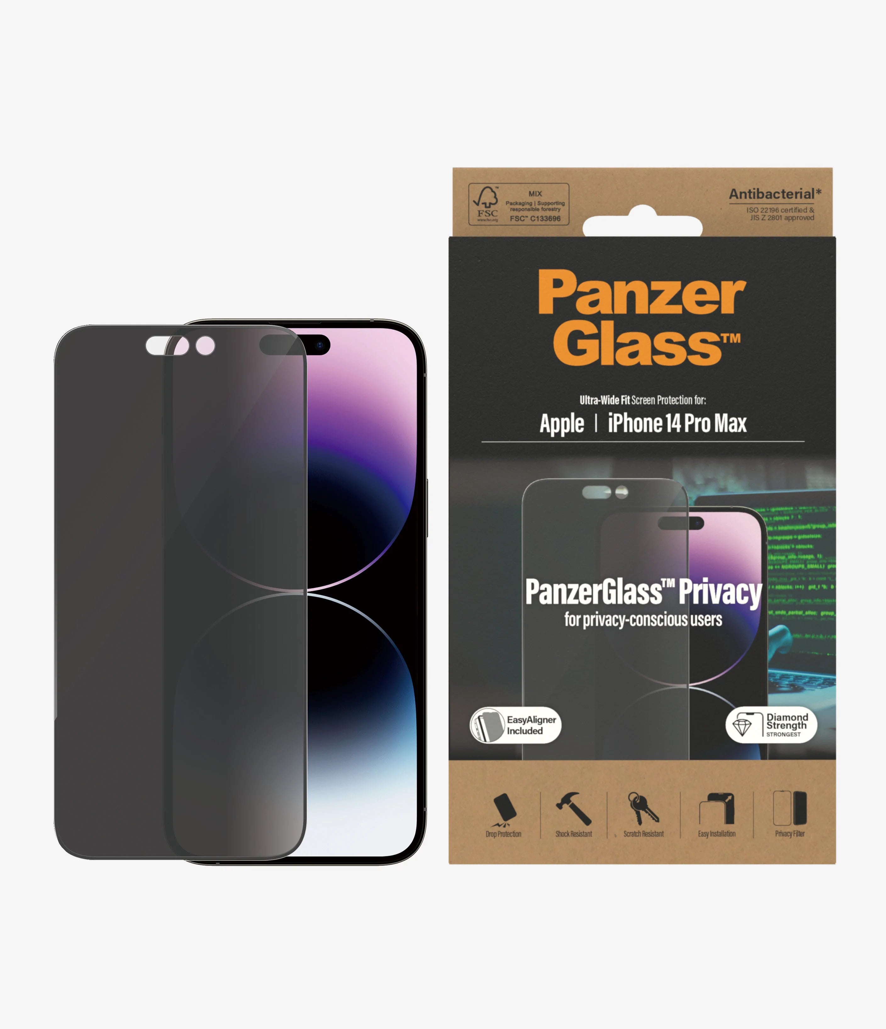 PanzerGlass, PanzerGlass Screen Guard Privacy iPhone 14 Pro Max 6.7