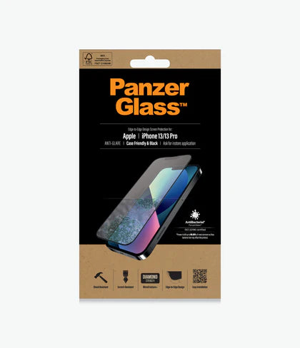 PanzerGlass, PanzerGlass Screen Guard iPhone 13 / 13 Pro 6.1 Anti-Glare Black Frame