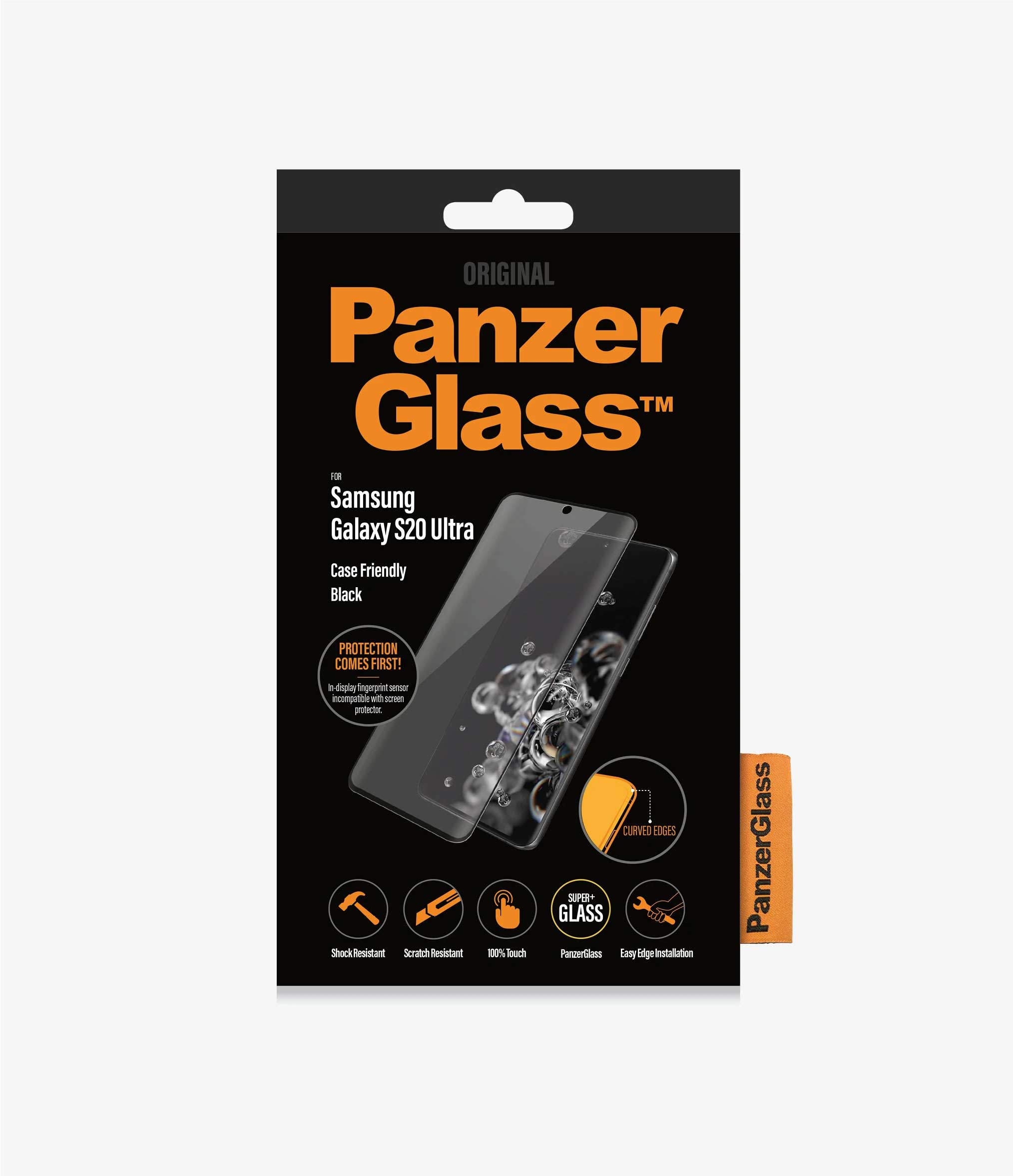 PanzerGlass, PanzerGlass Verre trempé Samsung Galaxy S20 Ultra 6.9 pouces - Cadre noir